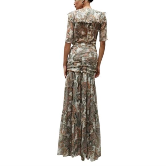 Veronica Beard Floral Silk Chiffon Mick Maxi Dress, 16 - Picture 4 of 13